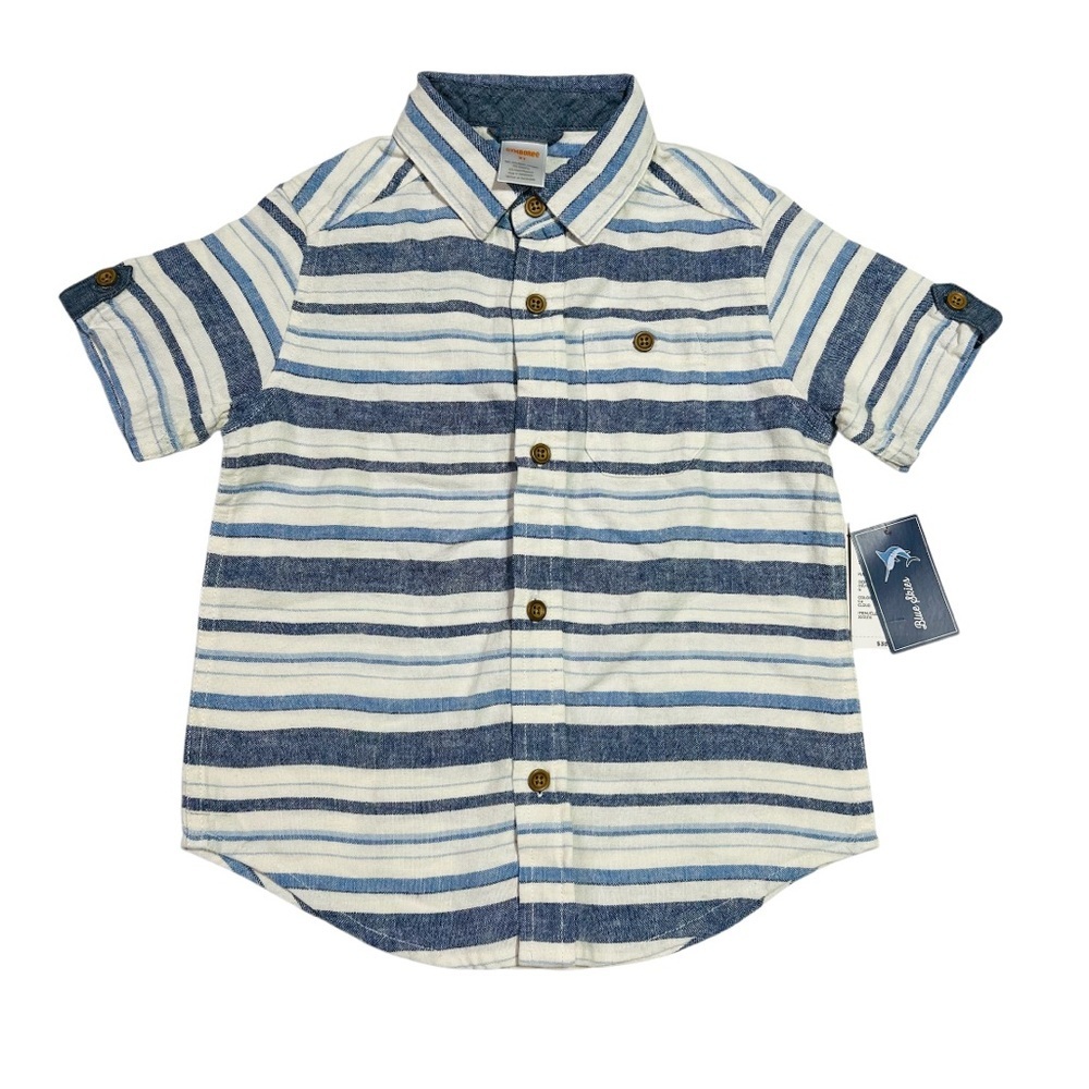 Gymboree‎ Blue and White Striped Button Down Shirt